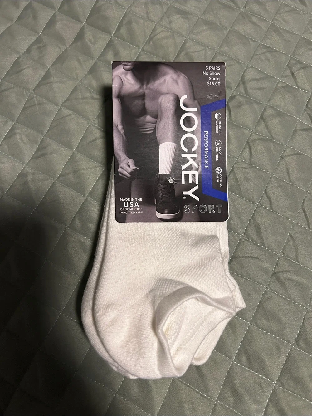 Jockey White No-Show Athletic Socks - 3 Pack